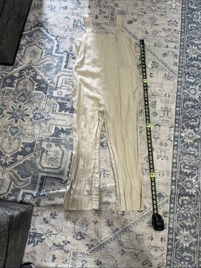 Quince Linen Blend Beige Overalls